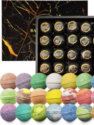 Nurture Me Natural Bath Bombs 24-Piece Gift Set For Men And Women