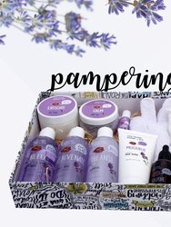 Romantic Lavender Spa Gift Baskets For Women. Contains Face Mask Headband & More