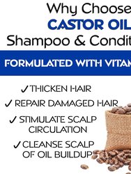 Ultra Volumizing, Growth Stimulating Castor Oil Shampoo And Conditioner Set. Huge 26.5 oz Strengthen, Grow And Restore.