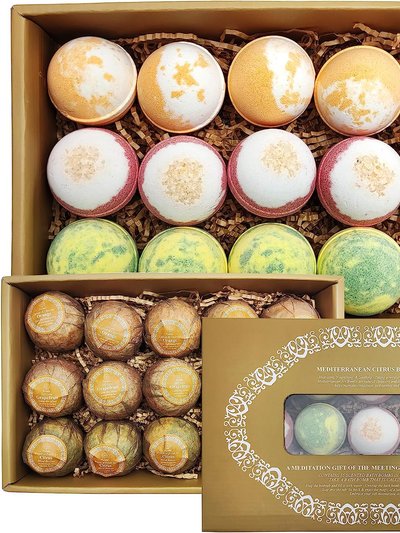 Purelis Citrus Bath Bombs 15-Piece Gift Set Natural With Essential Oils product