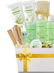 Cucumber Melon Bath and Body Spa Gift Basket for Women and Men