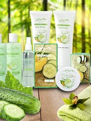 Cucumber Melon Bath and Body Spa Gift Basket for Women and Men