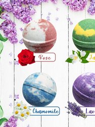 Floral Essential Oil Bath Bombs For Women. 24 Moisturizing Bath Bombs Gift Set - Best Holiday Gift for Mom, Wife, Friends!