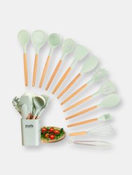Kitchen Silicone Cooking Utensil Set - Mint