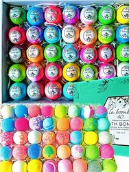 La Bombe Large 40 Piece Bath Bomb Set, Natural, Moisturizing