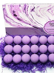 Lavender 18-Piece Bath Bombs Gift Set, Natural, For Men And Women - Lavender