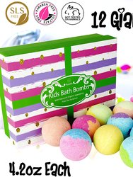 Natural Bath Bombs For Kids With Pokemon Toys Inside! Great 12 Piece Gift Set For Boys And Girls