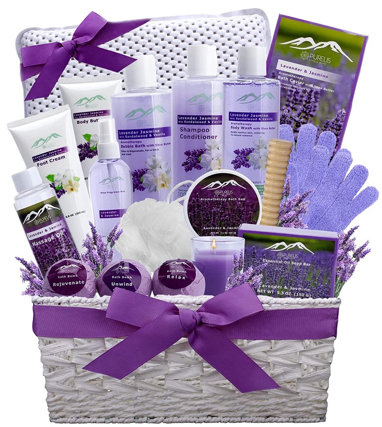 Purelis Xl Lavender & Jasmine Bath Gifts Spa Basket