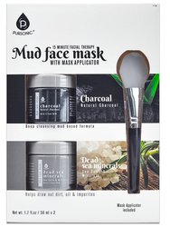 2 Pack Facial Therapy Mud Face Mask With Mask Applicator