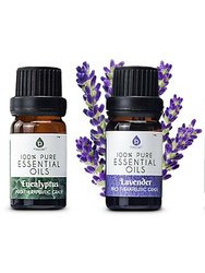 3 Pack Of 100% Pure Essential Oils - Eucalyptus, Lavender & Tea Tree