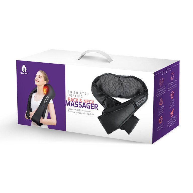 3D Shiatsu Heating Back And Neck Massager