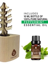 3D Wooden Standard Tree Reed Diffuser with Peppermint Essential Oil