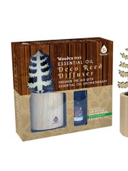 3D Wooden Standard Tree Reed Diffuser with Peppermint Essential Oil