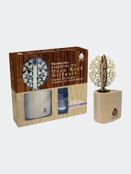 3D Wooden Tree Reed Diffuser with Lavender Essential Oil