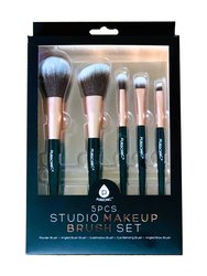 5 Pcs Studio Makeup Brush Set - Black