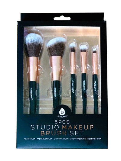 PURSONIC 5 Pcs Studio Makeup Brush Set - Black product