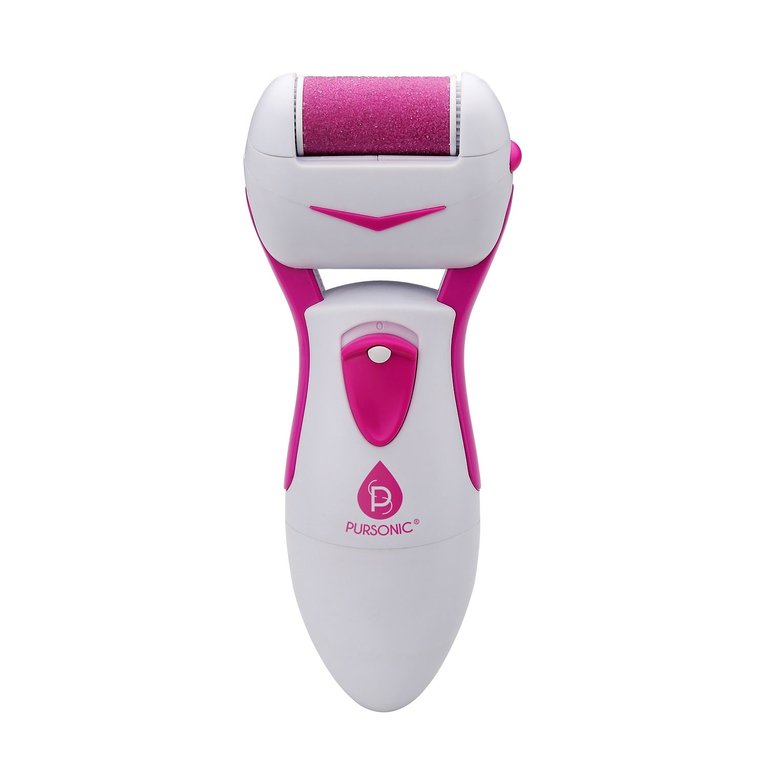 Battery Operated Callus Remover, Foot Spa and Foot Smoother - Pink