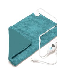 Extra Extra Large Electric Heating Pad - Teal Pattern
