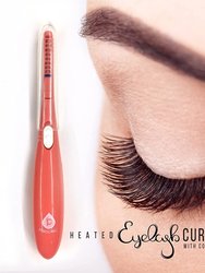 Heated Eyelash Curler With Comb, Provides Long Lasting Curl In Seconds
