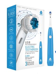 USB Rechargeable Rotary Toothbrush - White