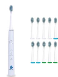 USB Rechargeable Sonic Toothbrush With 12 Brush Heads