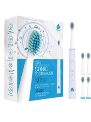 USB Rechargeable Sonic Toothbrush With 12 Brush Heads