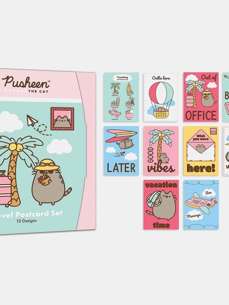 Pusheen Travelling Postcard Set - Pack of 10 - Multicolored