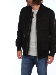 Austin Suede Cargo Bomber Jacket