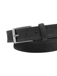 Edwin Suede Leather 3.5 cm Belt - Light Grey - Light Grey