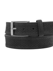Edwin Suede Leather 3.5 cm Belt - Light Grey
