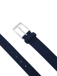 Edwin Suede Leather 3.5 cm Belt - Navy