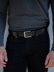 Grant Textured Leather 3.5 cm Belt