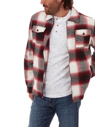 Hendrix Plaid Zip Up Shacket