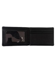 Kyle Leather Perforated Bifold Wallet - Black