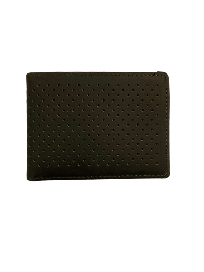 PX Kyle Leather Perforated Bifold Wallet - Charcoal product