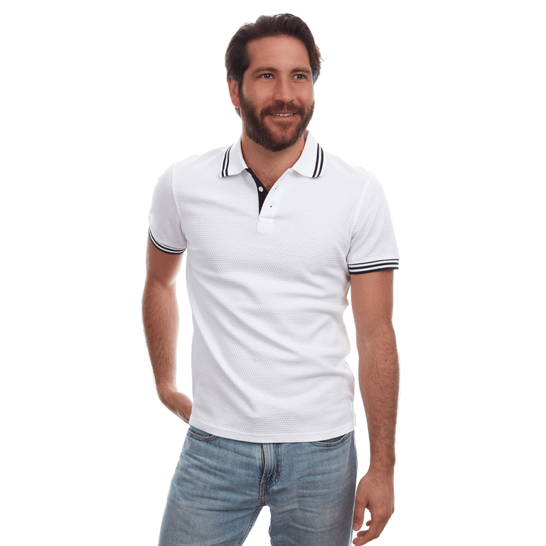 Owen Textured Polo - White