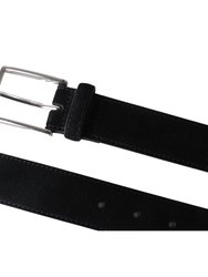 Remy Suede Leather 3.5 CM Belt - Black