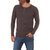 Sean Long Sleeve Henley T-Shirt - Charcoal