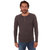 Sean Long Sleeve Henley T-Shirt - Charcoal