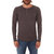 Sean Long Sleeve Henley T-Shirt - Charcoal