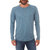 Sean Long Sleeve Henley T-Shirt - Dusty Blue