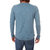 Sean Long Sleeve Henley T-Shirt - Dusty Blue