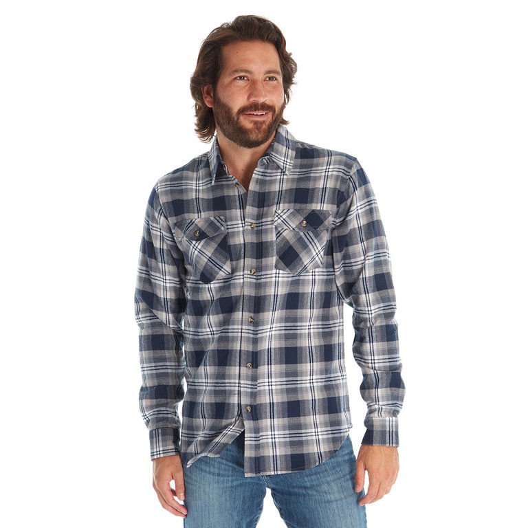 Walker Flannel Shirt - Navy