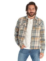 Walter Plaid Zip Up Shacket - Cream