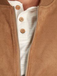 Wilson Faux Suede Bomber Jacket