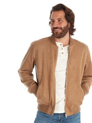 Wilson Faux Suede Bomber Jacket