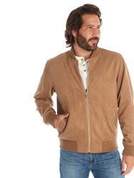 Wilson Faux Suede Bomber Jacket