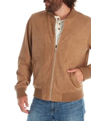 Wilson Faux Suede Bomber Jacket