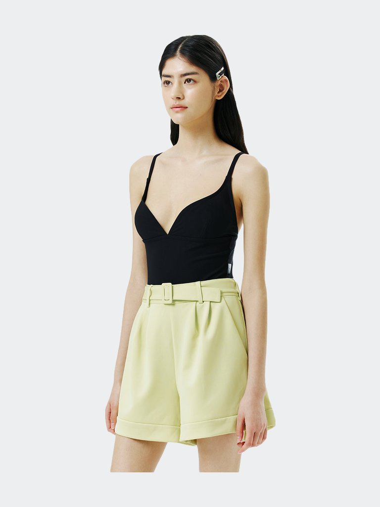 Appetizer Cover Up Belted Shorts - 2 Colors - Lemon