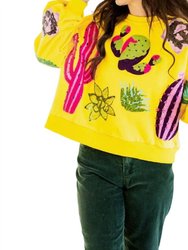 Cactus Sweatshirt In Yellow